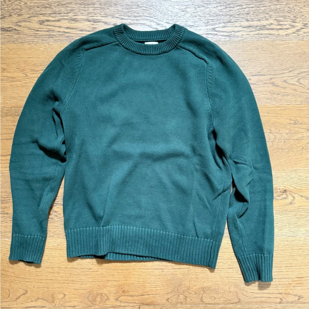 J. Crew Green Crewneck Sweater Classic Knit Design